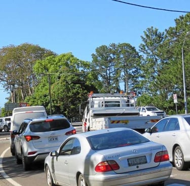 Myall St and Elm St intersection courtesy Courier Mail online, 2018