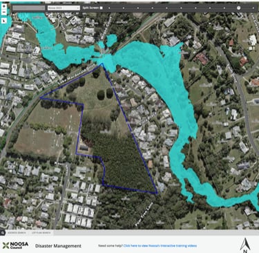Typical Flood Event - The receiving area for 62 Lake Macdonald Dr runoff (is an existing flood area)