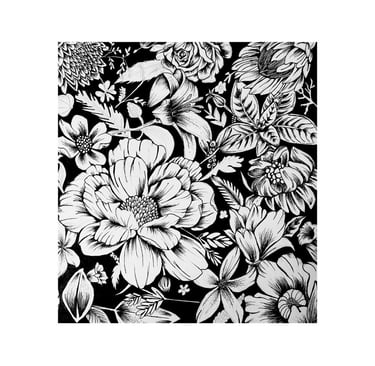 Dessin à l'encre de Chine de fleurs