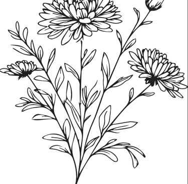 Dessin digital  fleur 