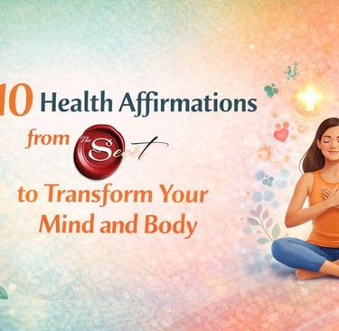 Discover 10 powerful health affirmations from The Secret to reprogram your mind, support healing