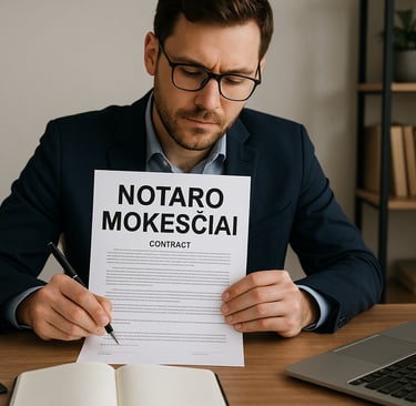 notaro mokesciai