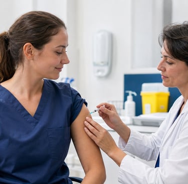Vaccination contre la grippe d’une professionnelle de santé en milieu clinique