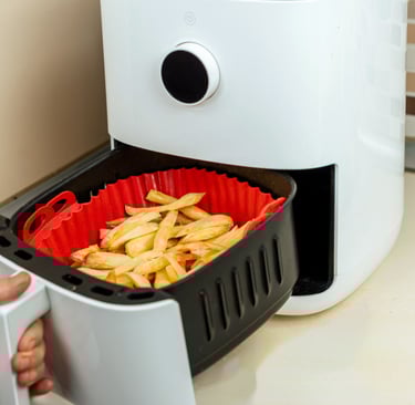 a person is putting food in a container