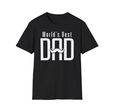 a black t - shirt with the words world's best dad and dad