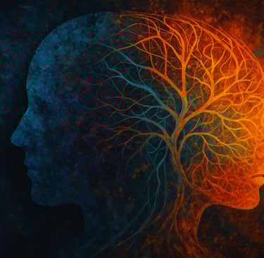 2 silhouettes de visage imbriquées