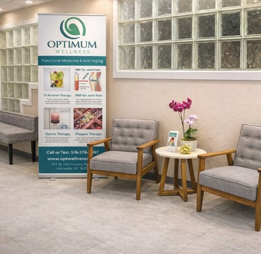Optimum Wellness functional medicine clinic interior in Hicksville Long Island