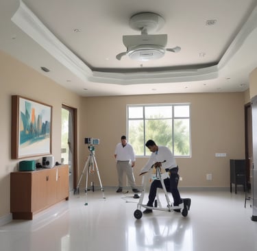 A body of water with a sign in the middle of it