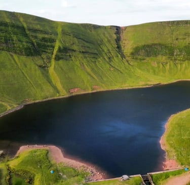 Talybont Reservoir water landscapes 