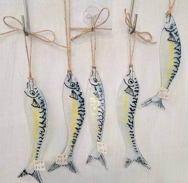 Fused glass mackerel - Carole Zagrovic