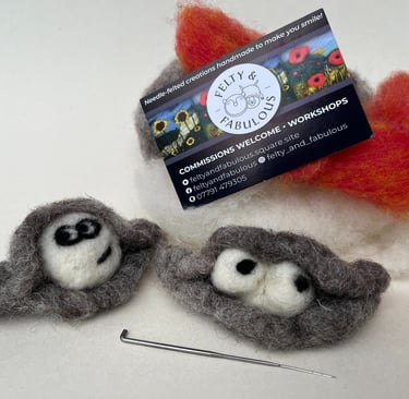 Brenda Christison felted clams