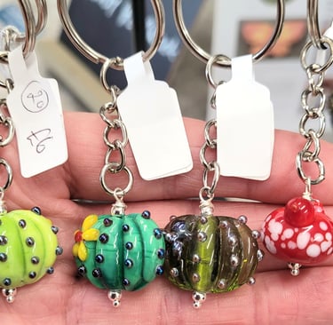 Sandy Fulbrook handmade glass keyrings