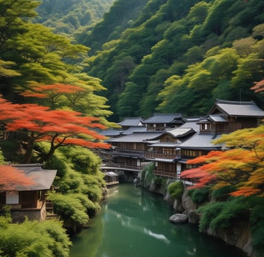 A local guide sharing stories with travelers in a traditional teahouse surrounded by tatami mats.