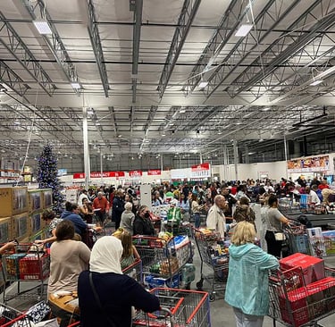 Inside of Costco in Durham North Carolina