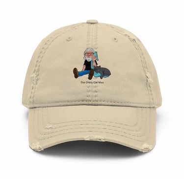 dad hat with Crazy Cat Man logo