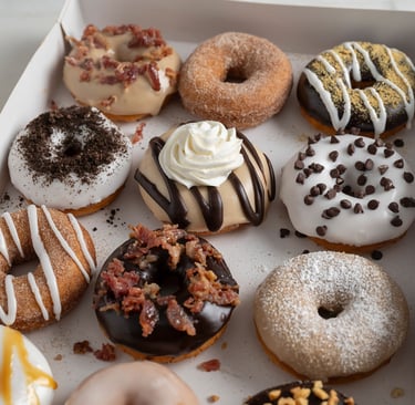 box of mixed donuts