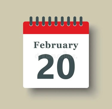February 20 calander