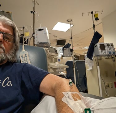 Greg Rowland at the Duke Specialty Infusion Center