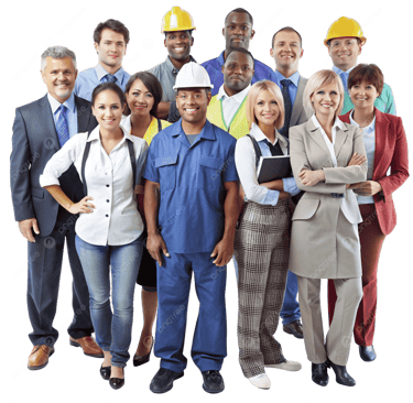 diverse group of workers