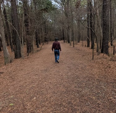 Greg Rowland Walking In The Forest In chapel Hill NC