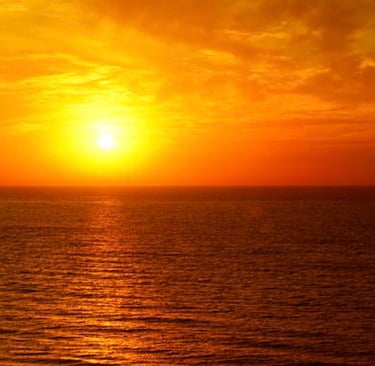 sundown over the ocean