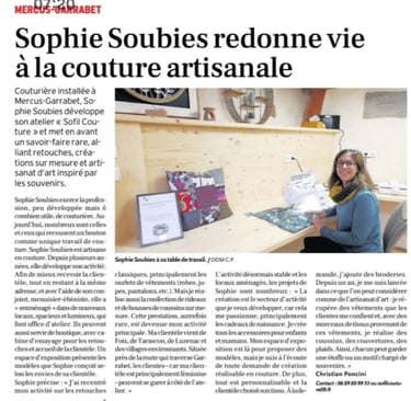 Atelier créatrice textile et couturiere So-fil Couture 09 à MERCUS GARRABET Ariège