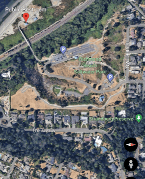 Google Earth view of Richmond Beach Saltwater Park
