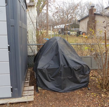 Our leaf mold container.