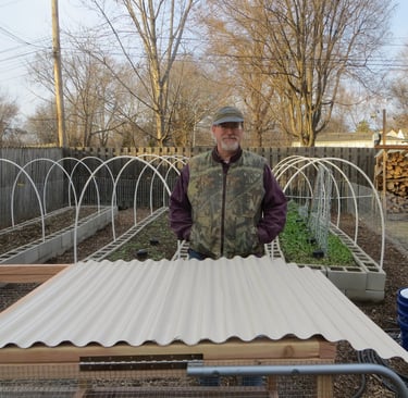 roofing the rabbit tractor
