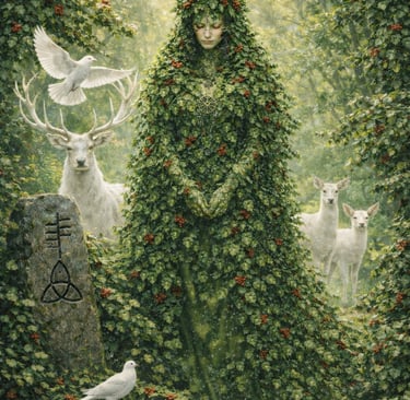 Holly Queen at the Summer Solstice