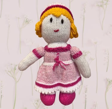 vintage knitted doll