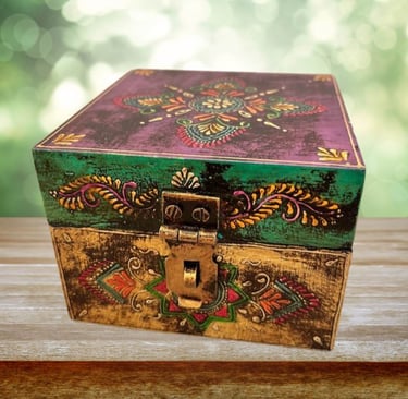 trinket box hand painted