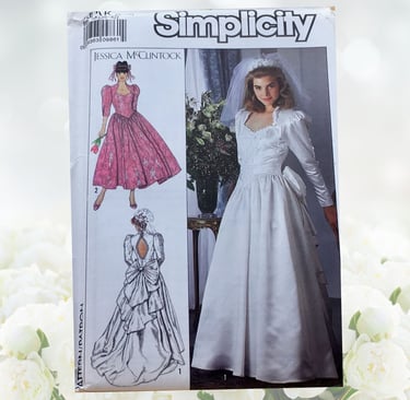 bridal dress vintage sewing pattern