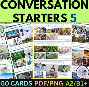 ESL EFL Warm-up activity Conversation Starters Speaking and Vocabulary