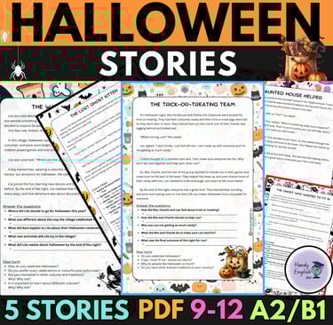 Halloween ELL ESL Reading comprehension Halloween Stories