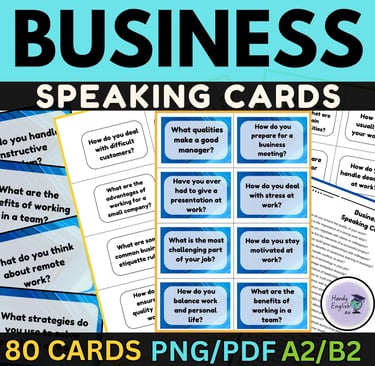 [PDF/PNG] Speaking Cards: Business English