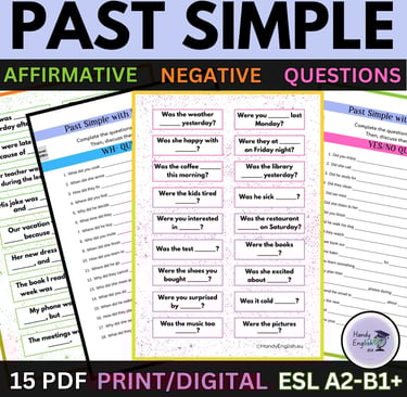 Past Simple Worksheets and Speaking Cards