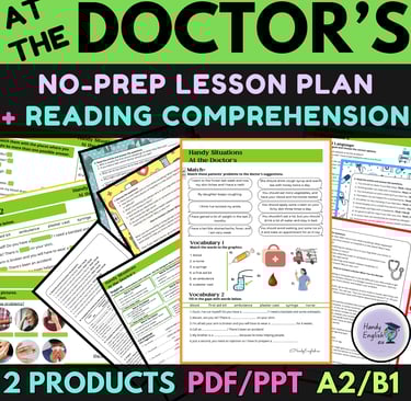 Medical English Reading Comprehension, Vocabulary and Speaking ELA ESL