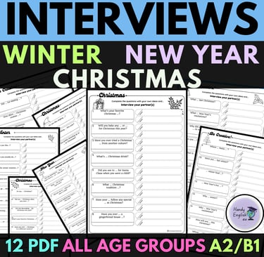 Winter Christmas New Year Interviews - speaking activity