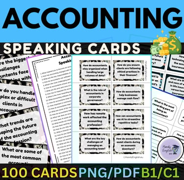 English for Accounting Business English Speaking Cards ESP
