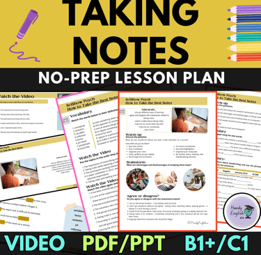 BACK TO SCHOOL education video-based listening, speaking, vocabulary