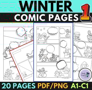 Comic Book Pages: Winter and Christmas