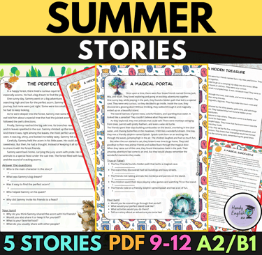 Summer Stories: Reading comprehension