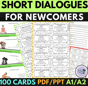 End of Year Back to School Newcomers Dialogues ELL ESL