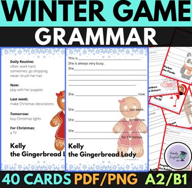 A2 Grammar: Winter and Christmas speaking and writing activity