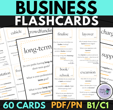 BUSINESS ENGLISH: Flashcards/Speaking Cards B2 Vocabulary
