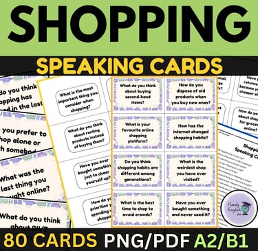 Speaking Cards: SHOPPING