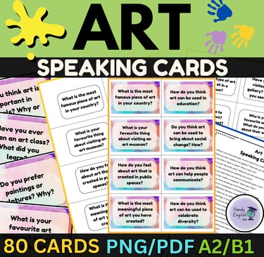 free speaking cards for english lessons