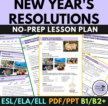 New Year's Resolutions English Lesson Plan