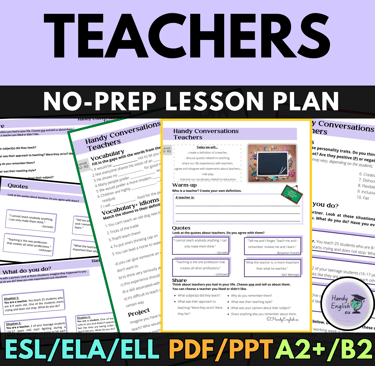 no-prep lesson plan for english lessons education and back to school